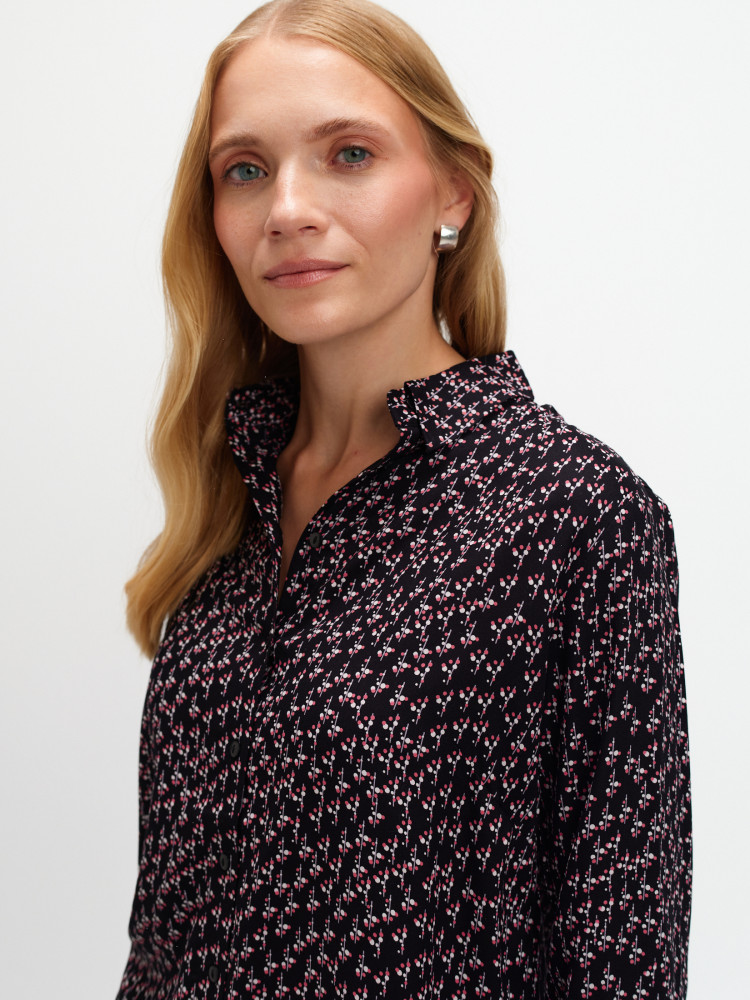 Luźna koszula z wzorem 