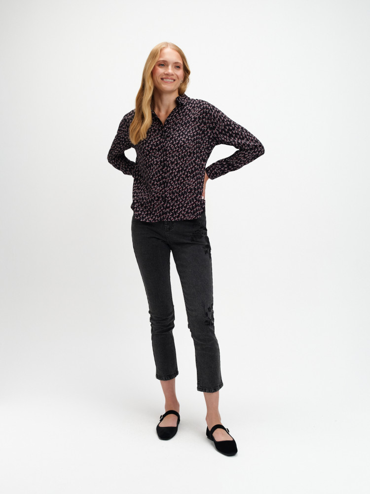 Luźna koszula z wzorem 