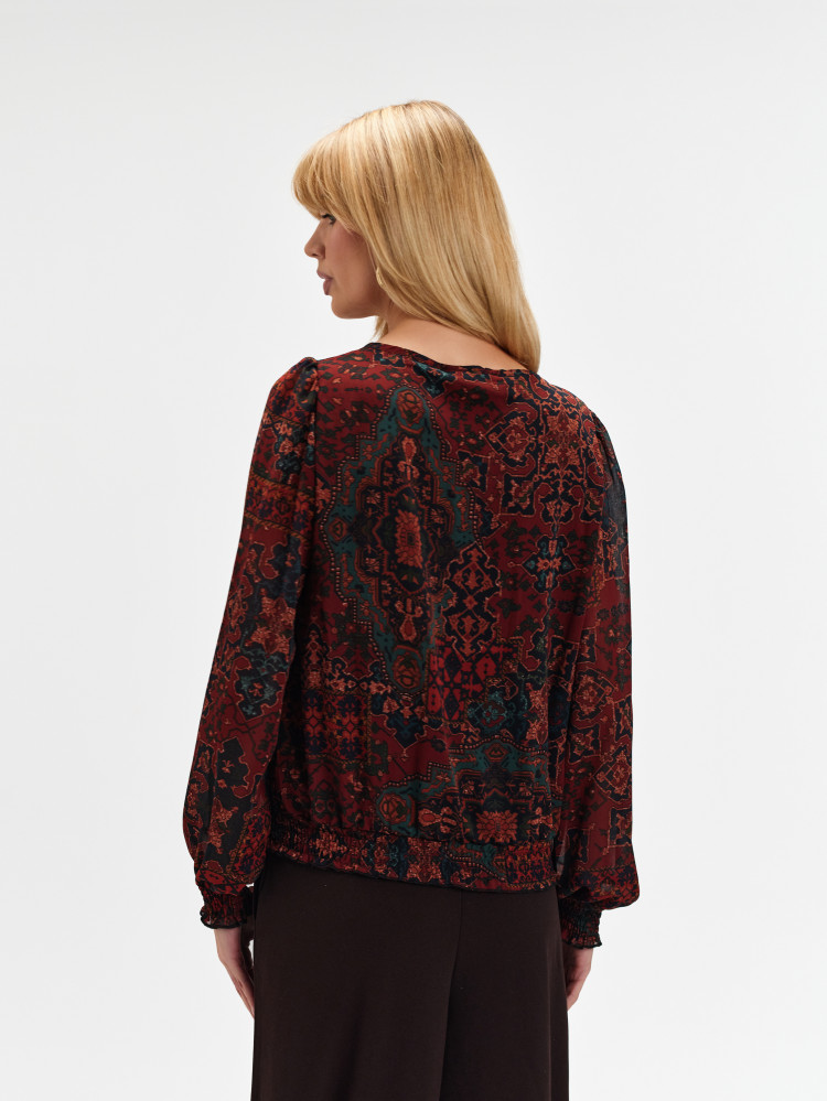 Bluzka z printem boho 