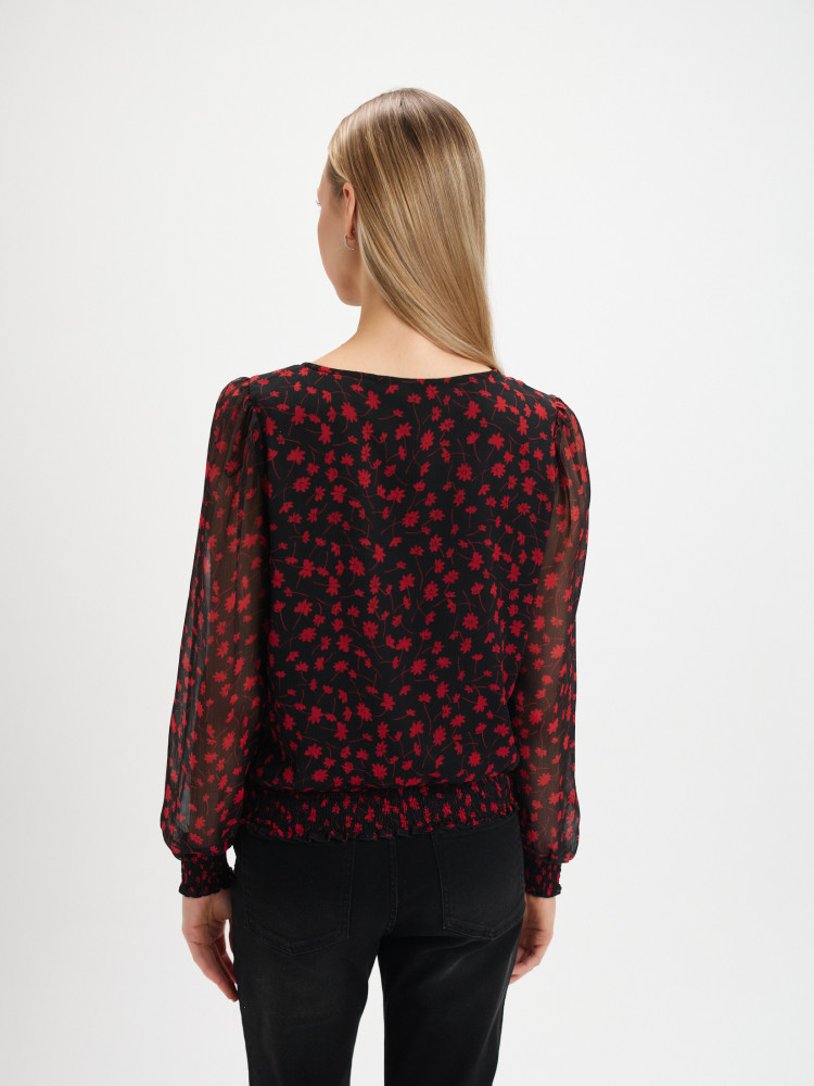 Romantyczna bluzka w drobne kwiaty 
