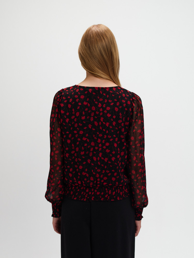 Romantyczna bluzka w drobne kwiaty 