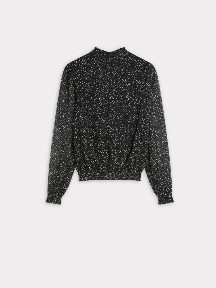 Bluzka w groszki na stójce 