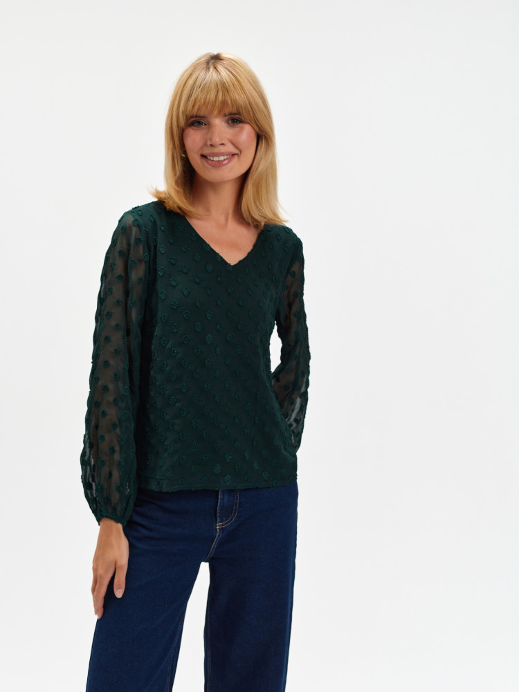 Ciemnozielona bluzka plumeti 