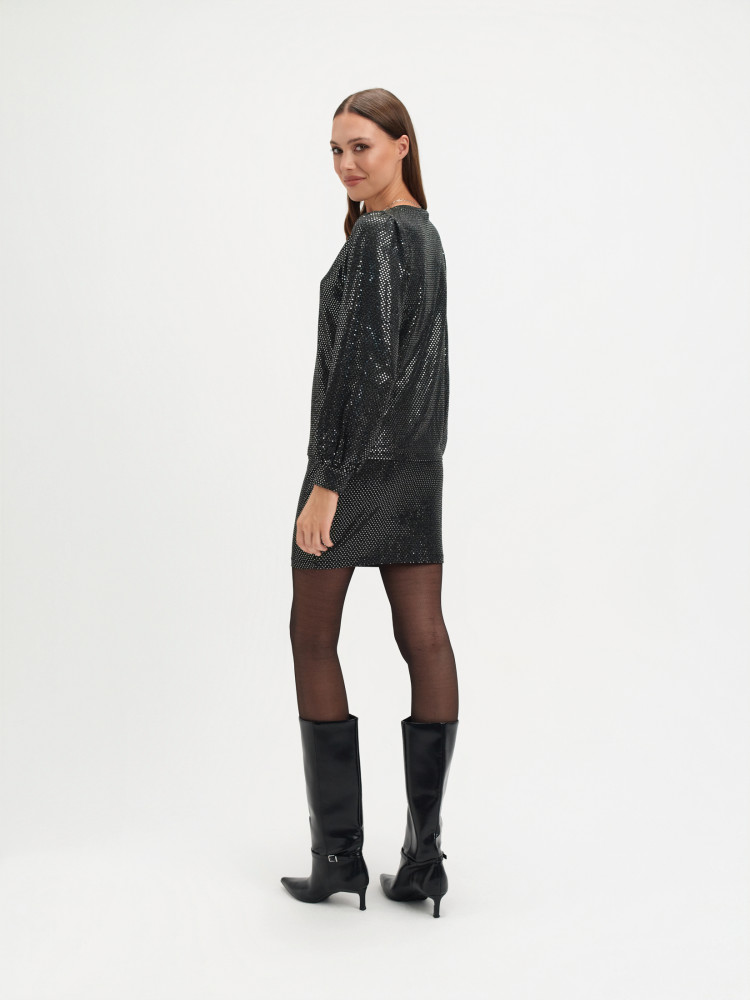 Czarna błyszcząca bluza 