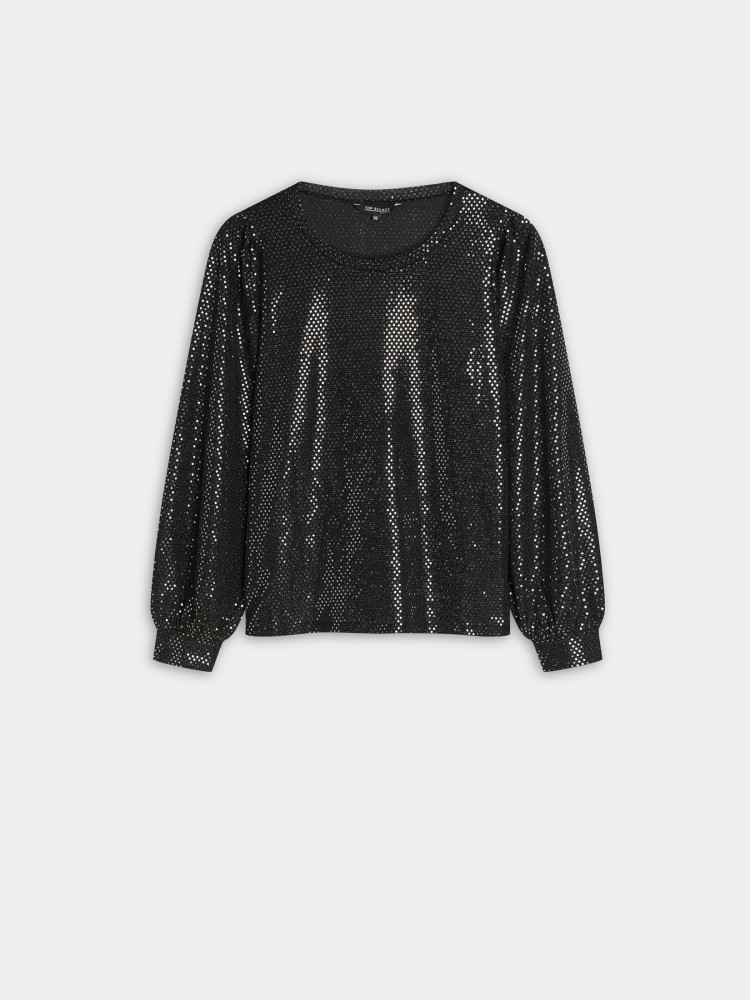 Czarna błyszcząca bluza 