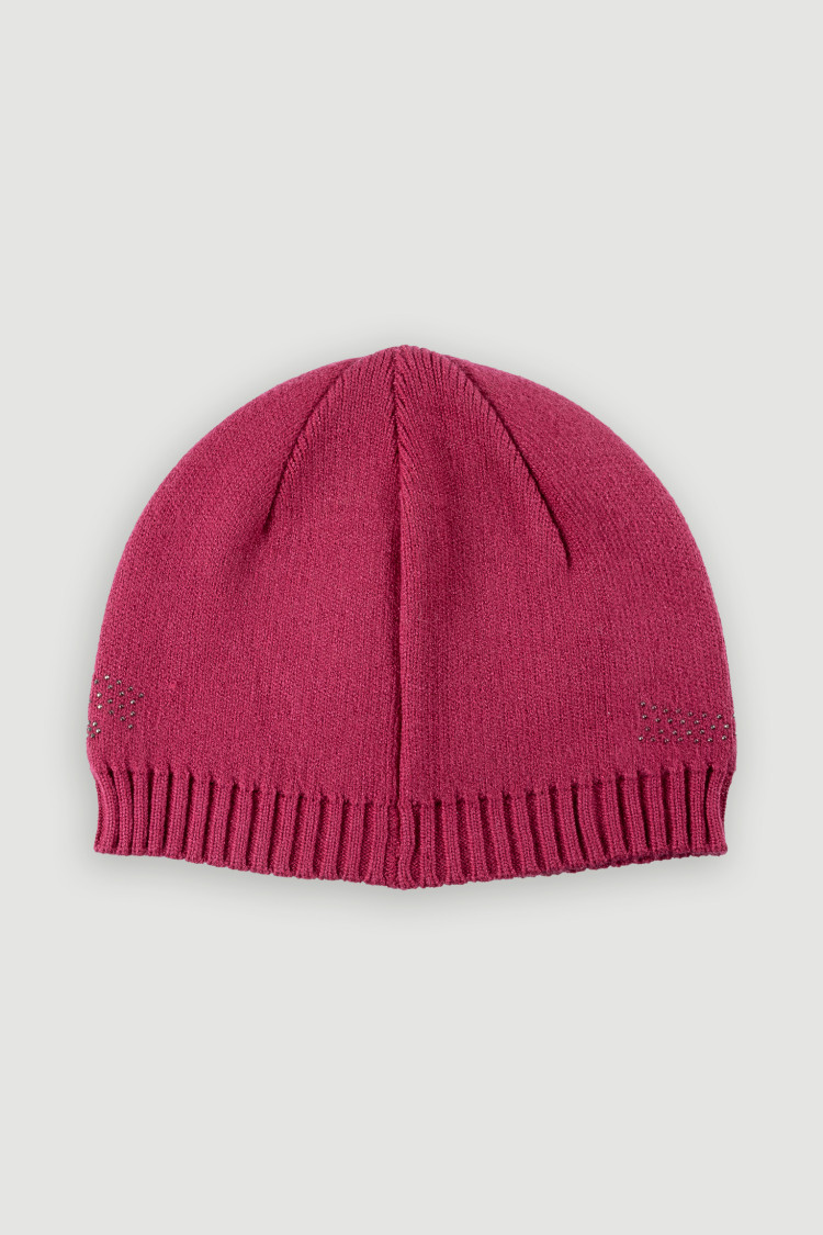 Purpurowa czapka z dżetami 