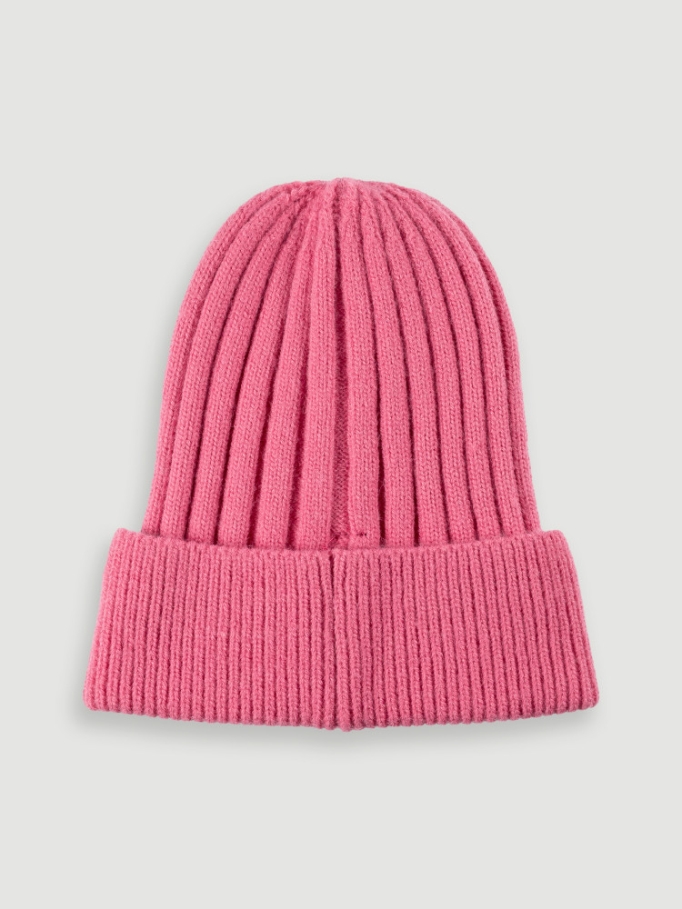 Jasnofioletowa czapka z fakturą w prążek 