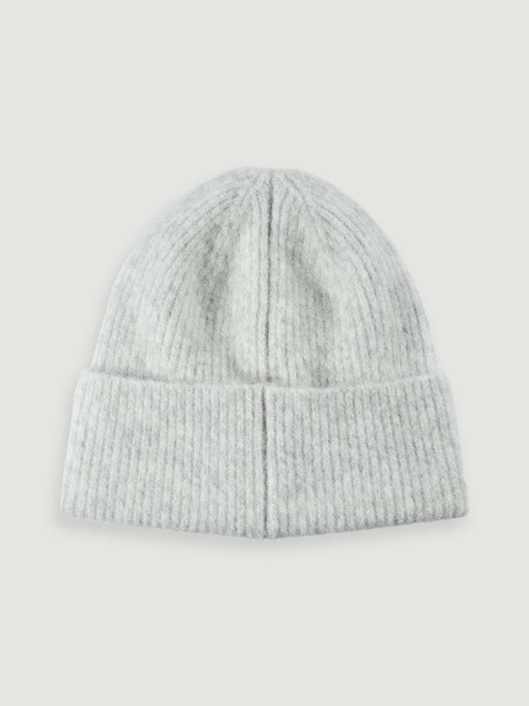 Jasnoszara czapka beanie z wełną