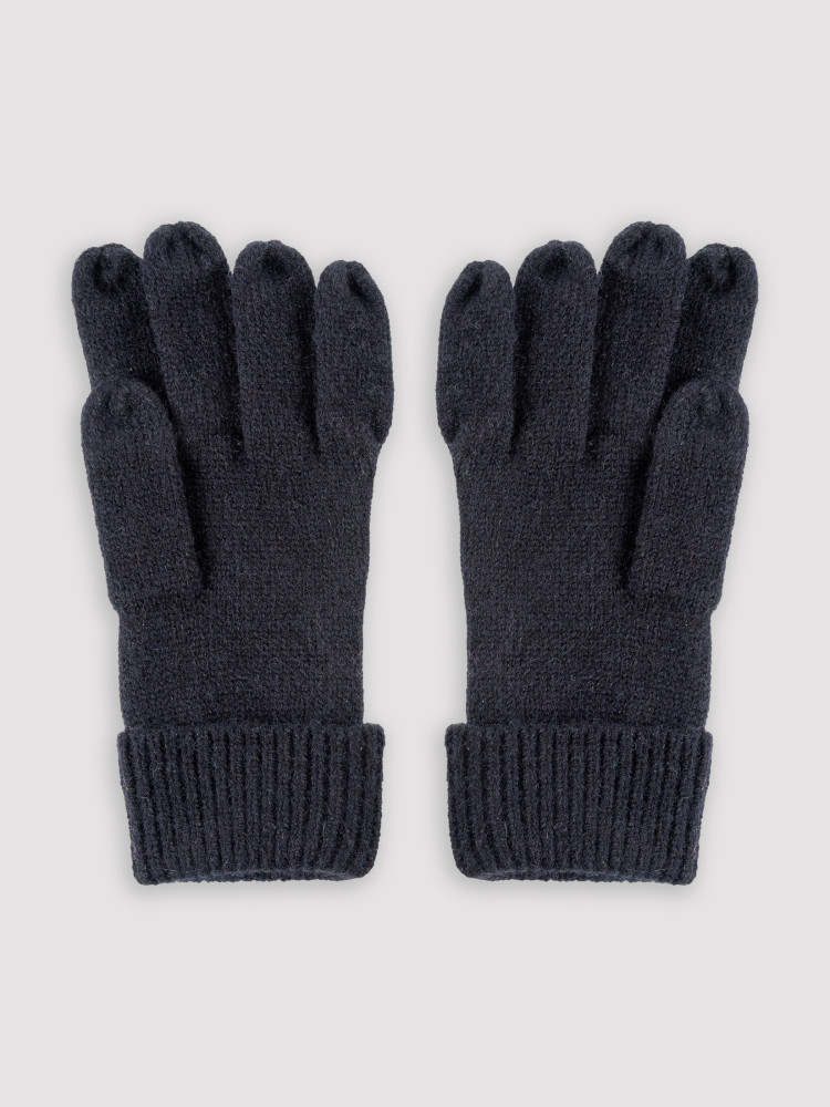 Czarne rękawiczki z fakturą 