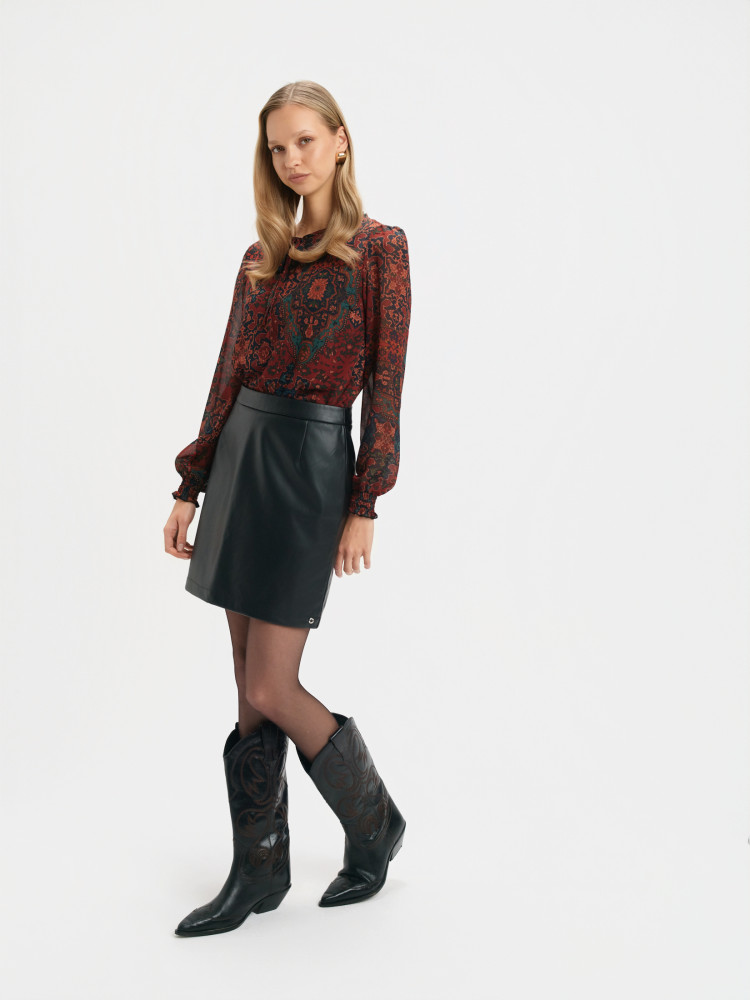 Mini spódniczka z ekoskóry 