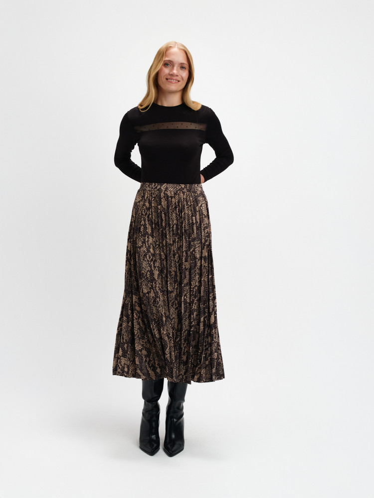 Trapezowa spódnica w zwięrzęcy print 