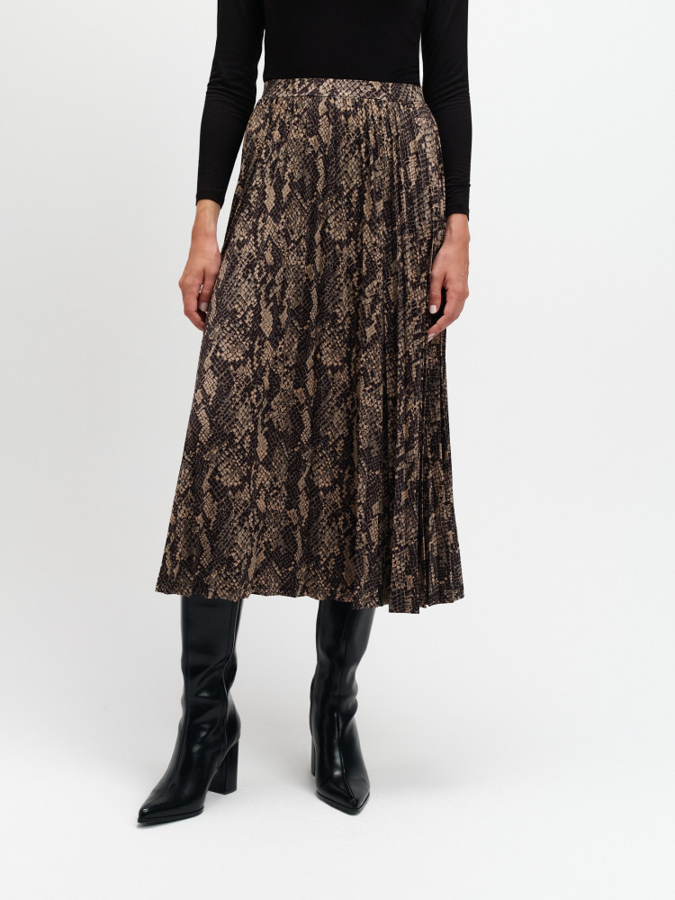 Trapezowa spódnica w zwięrzęcy print 