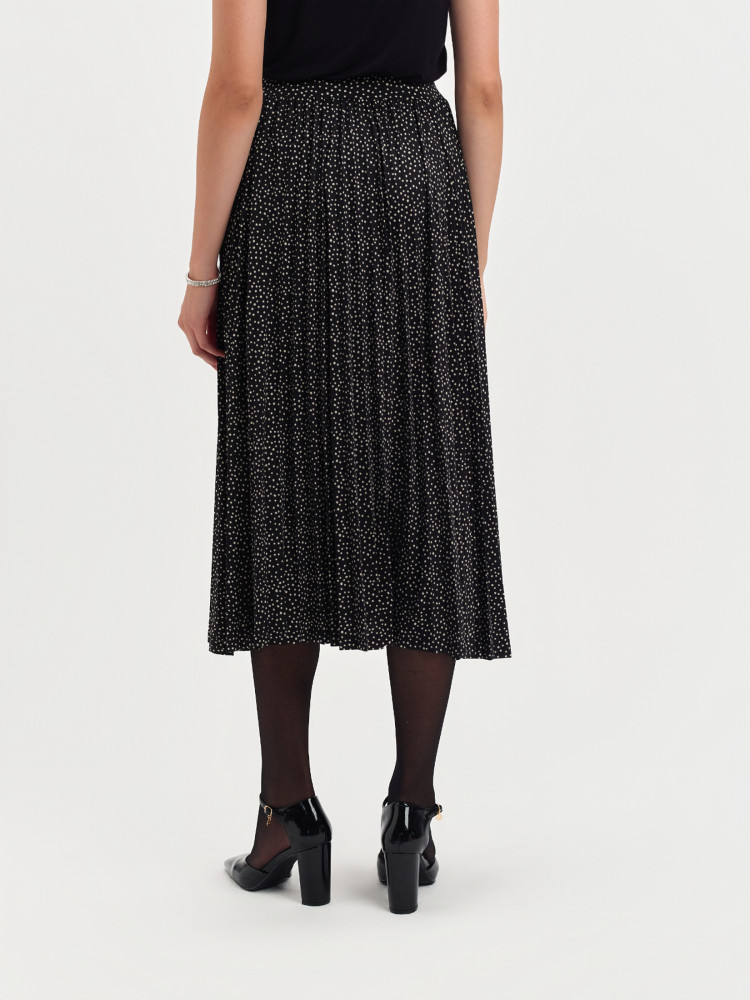 Plisowana spódnica w groszki 