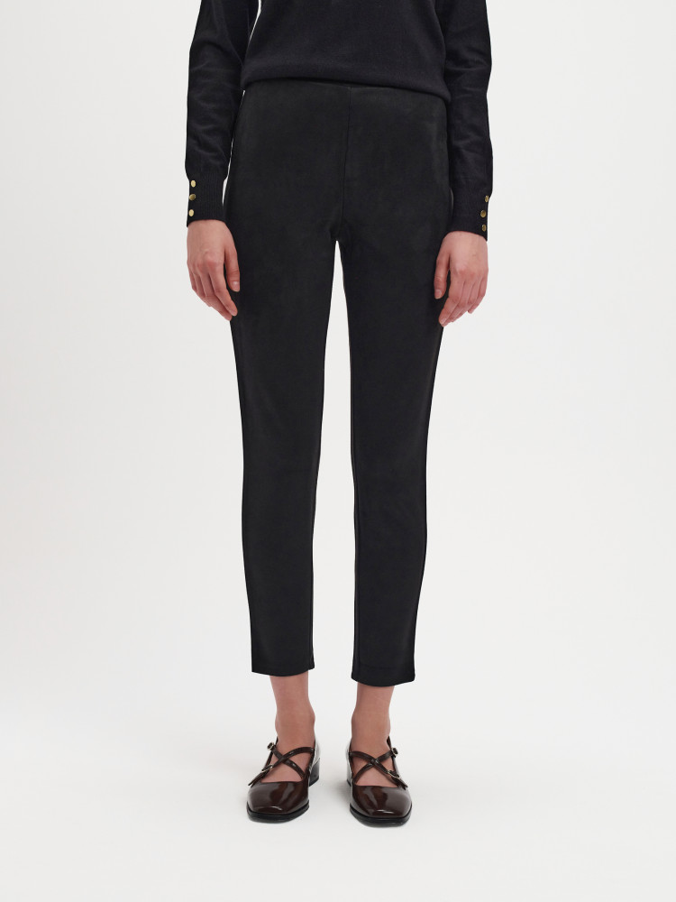 Czarne eleganckie legginsy 