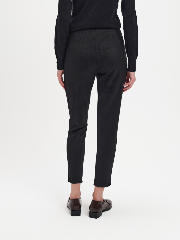 Czarne eleganckie legginsy 