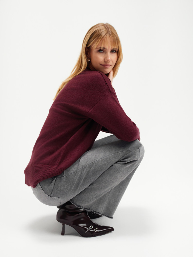 Szare jeansy wide leg 