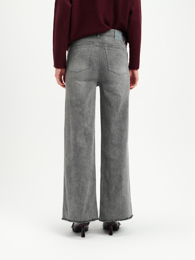 Szare jeansy wide leg 