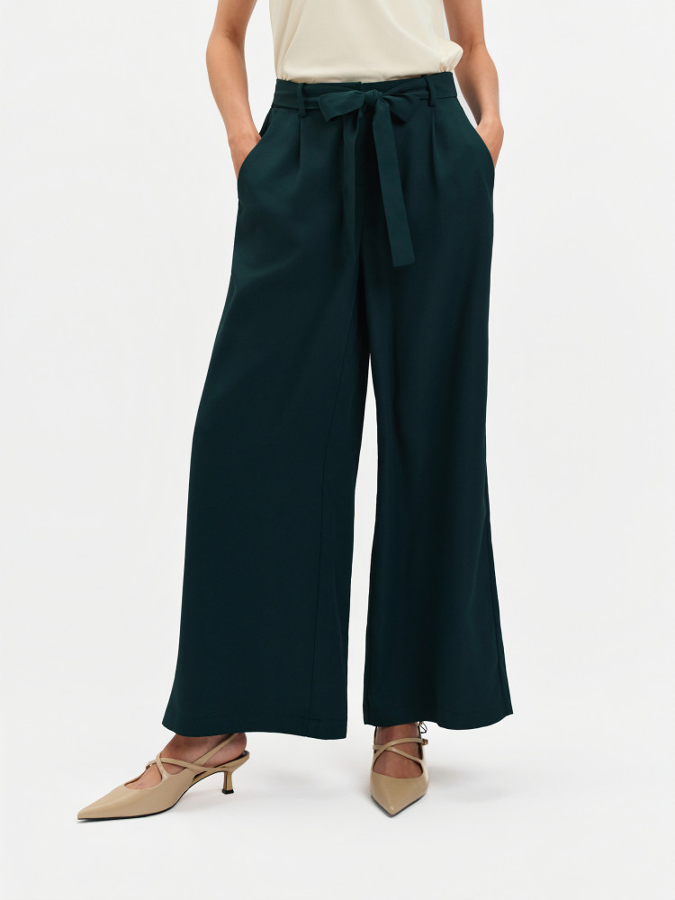 Eleganckie spodnie z wiązaniem 