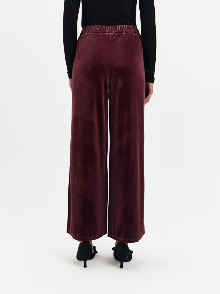 Luźne welwetowe spodnie 