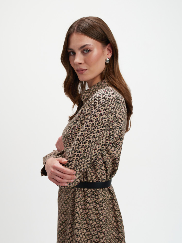 Elegancka wzorzysta sukienka 