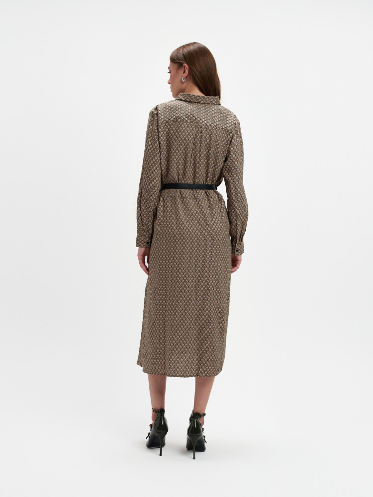 Elegancka wzorzysta sukienka 