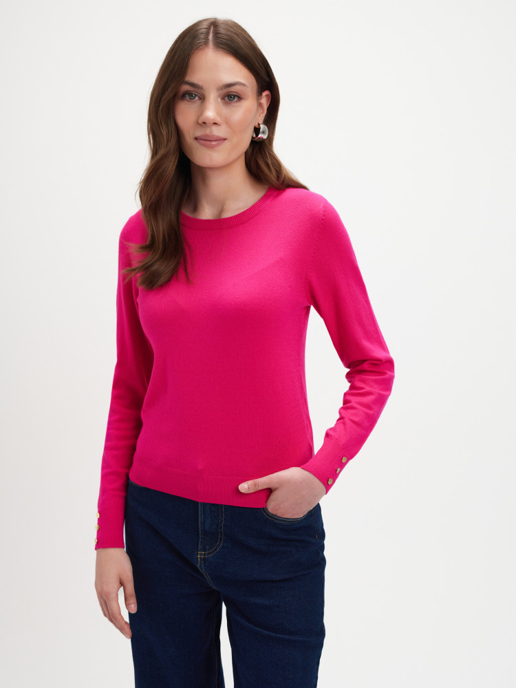 Różowy basicowy sweter 