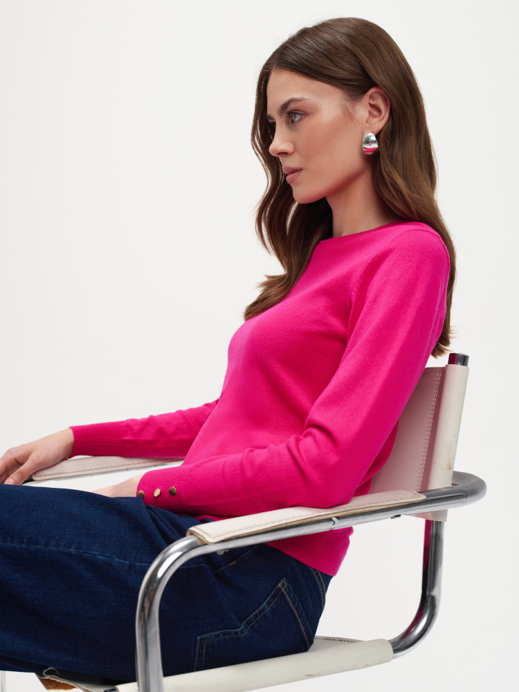 Różowy basicowy sweter 