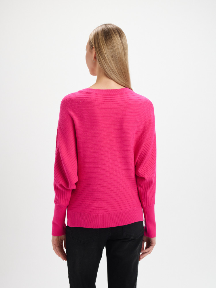 Sweter z rękawem typu nietoperz 