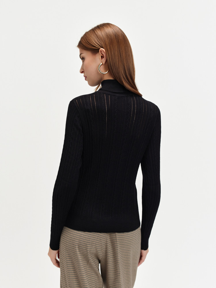 Golf z ażurową fakturą 