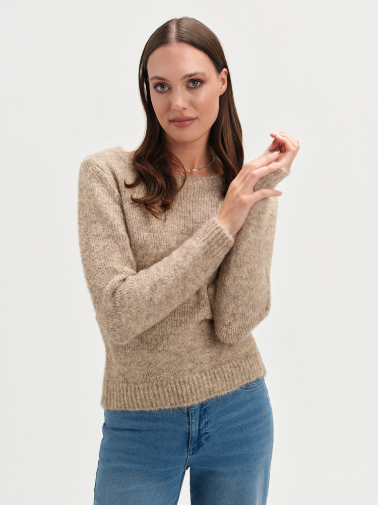 Casualowy sweter beżowy 
