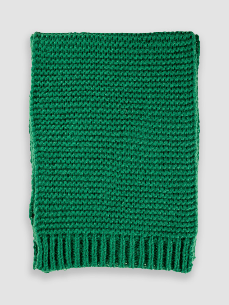 Komfortowy zielony szalik 