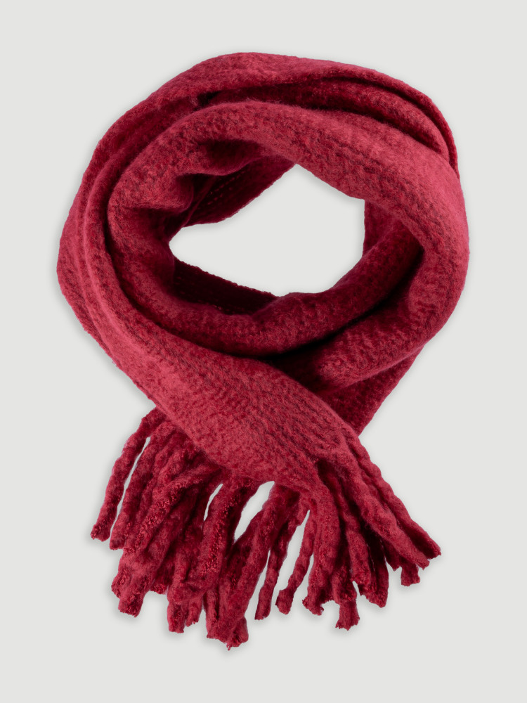 Miękki szal w kolorze bordo 