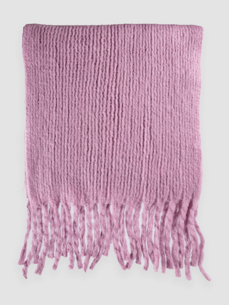 Miękki szal z frędzlami 