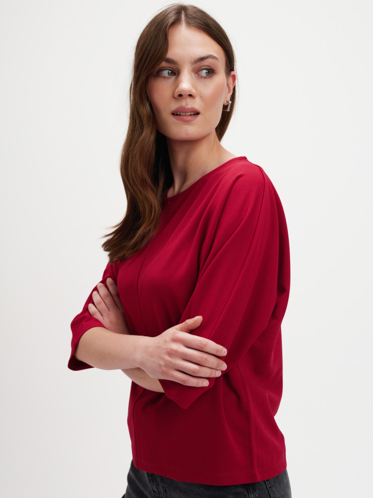 Luźny top z rękawem 3/4 