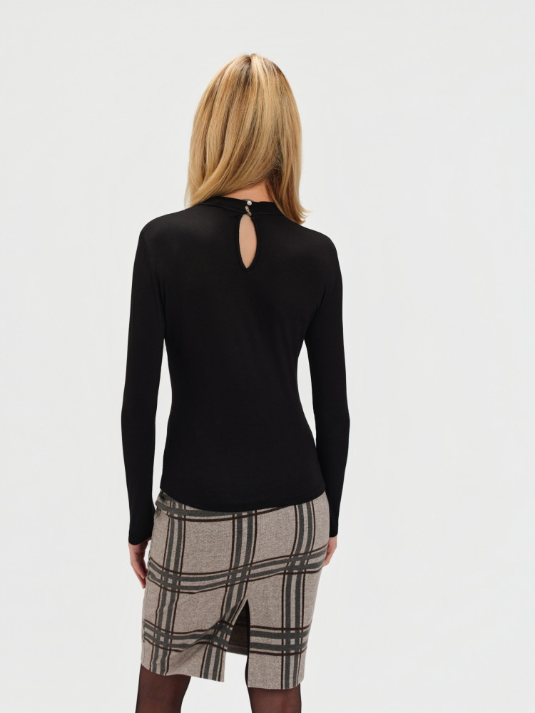 Zabudowany top z długim rękawem 