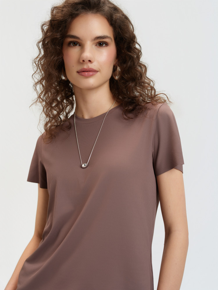 Top w odcieniu coffee 