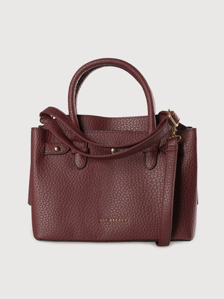 Bordowa torebka shopper 