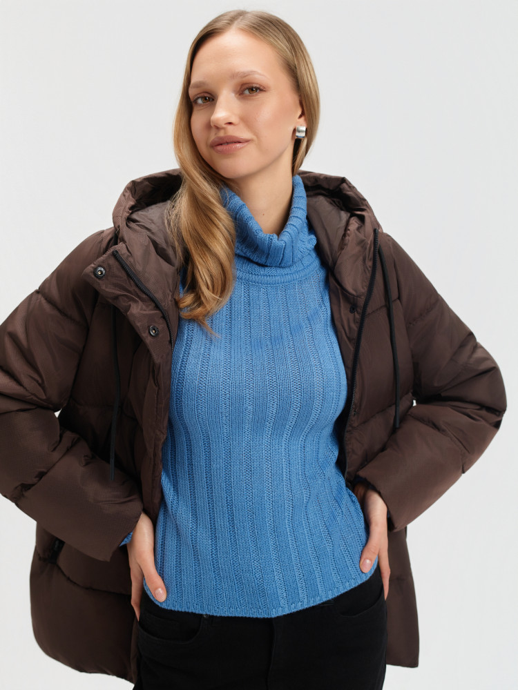 Kurtka w kolorze czekoladowego brązu 