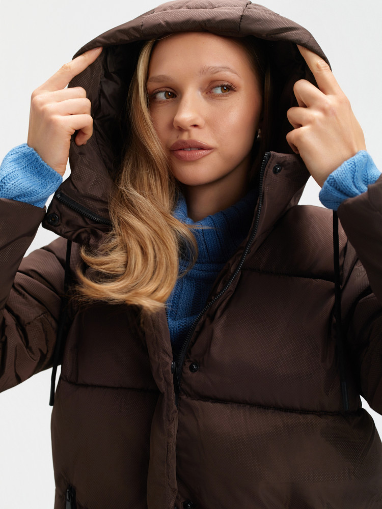 Kurtka w kolorze czekoladowego brązu 