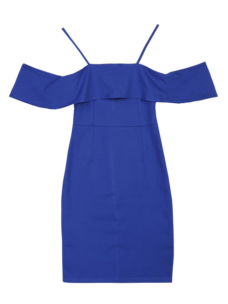 Sukienka na cienkich ramiączkach z odkrytymi ramionami