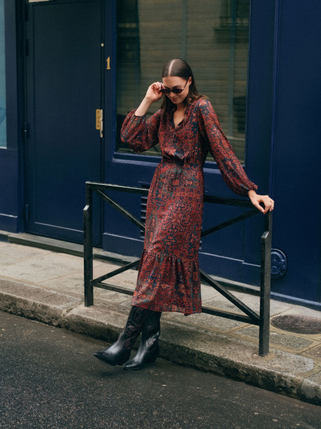 Midi sukienka w stylu boho 