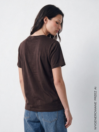 Ciemnobrązowy top basic 