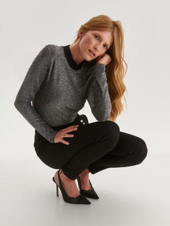 Bluza damska z błyszczącego materiału