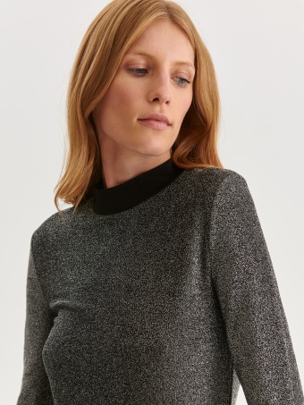 Bluza damska z błyszczącego materiału