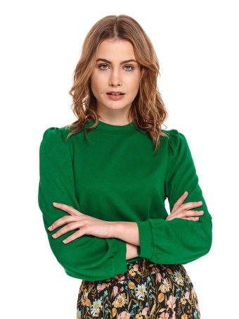 Bluza nierozpinana z bufiastymi rękawami