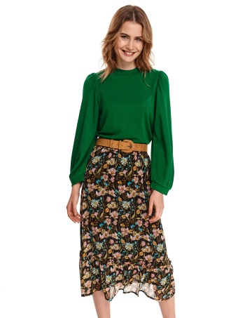 Bluza nierozpinana z bufiastymi rękawami