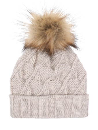 Czapka damska z pomponemczapka damska z pomponem