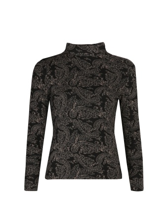 Obcisły golf damski z drobnym wzorem