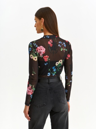 Printowany golf z długim rękawem