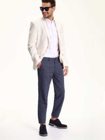 Koszula męska elegancka z żakardowej tkaniny